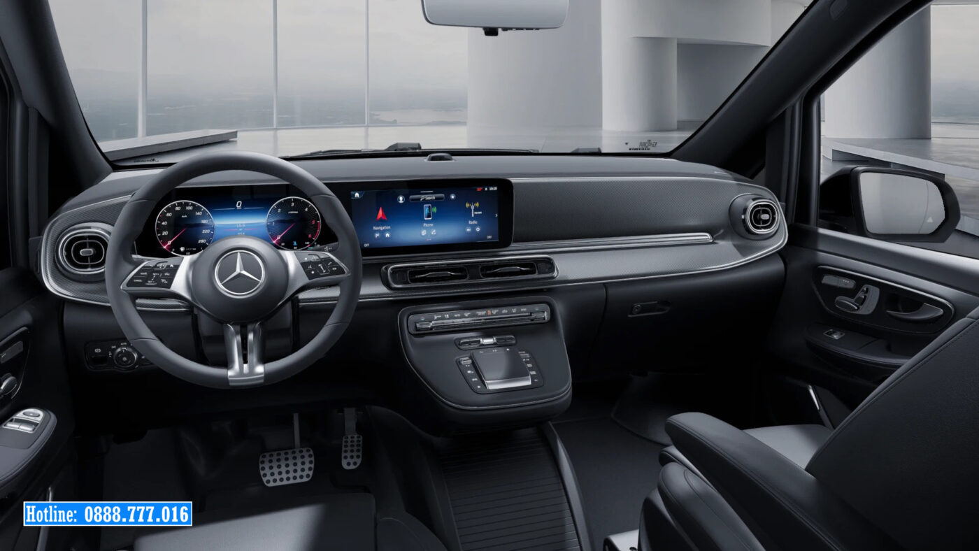 V300 Avantgarde với màn hình sau vô lăng hiển thị 12,3-inch