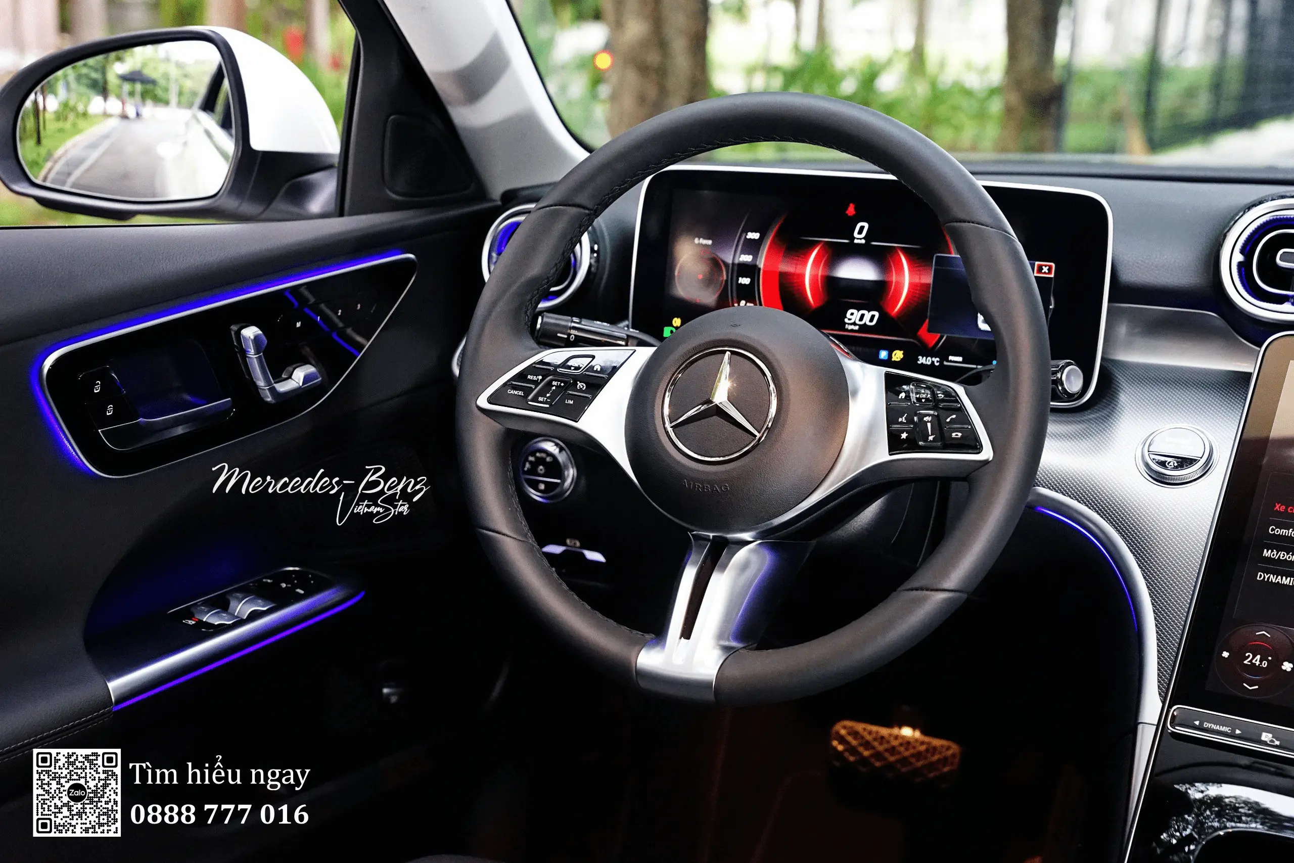 Noi-That-Mercedes-C200-Avantgarde-Den Nội thất Mercedes C200