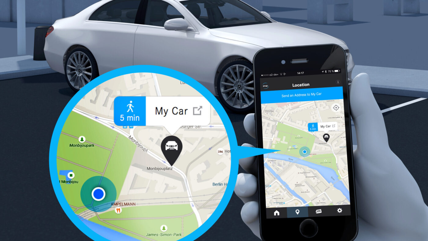 Theo dõi vị trí chiếc xe của mình thông qua Mercedes Me Connect