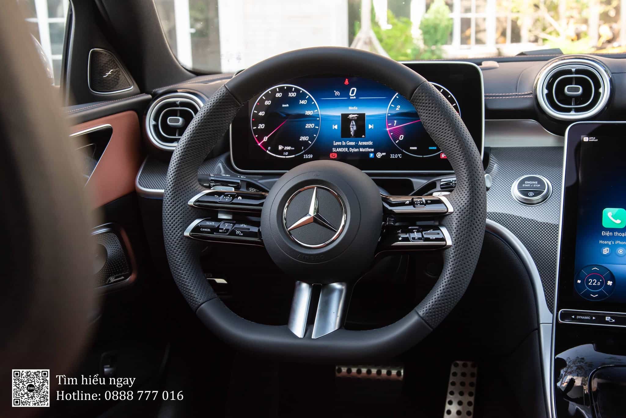 Nô#i-thât-mercedes-c300-amg Nội thất Mercedes C300 Màu Nâu